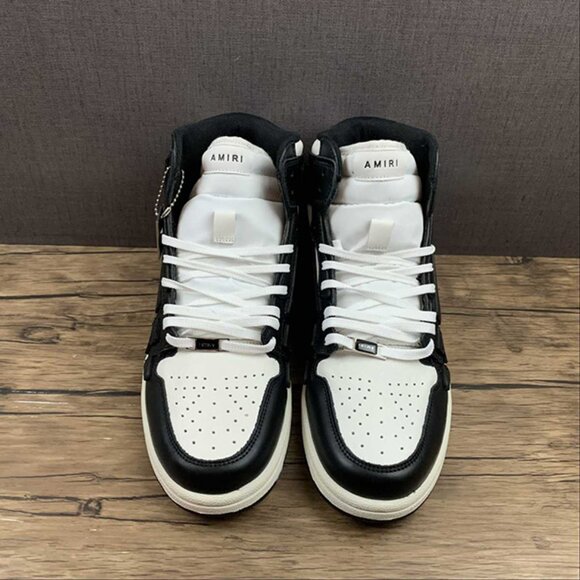 AMIRI Skeleton High Skel top Black And White Unisex Sneakers - Picture 5 of 14